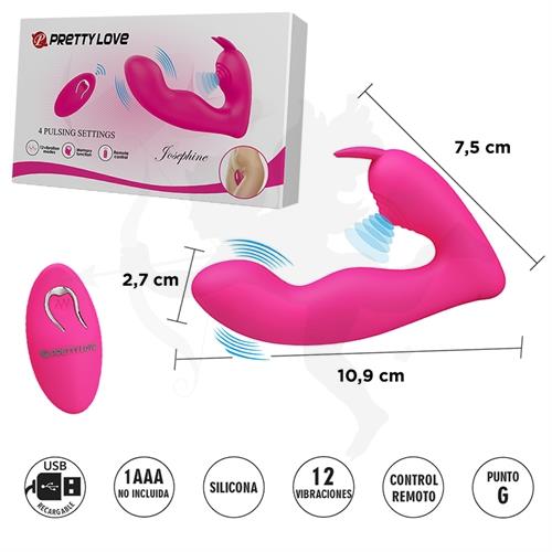 Estimulador de punto G y clitoris con control inalambrico